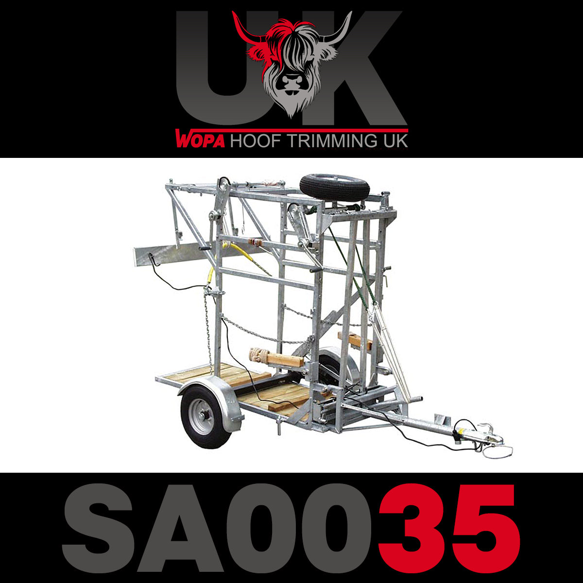 WOPA SA0035 Mobile Cattle Hoof Treatment Box (Manual)