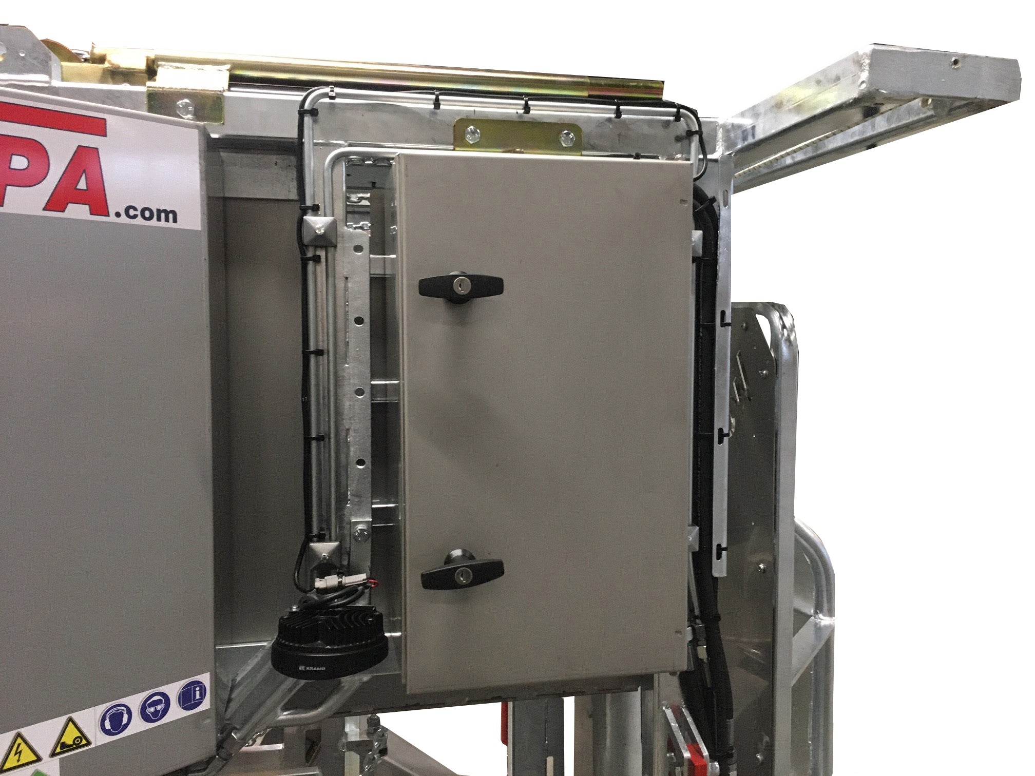 CRUSH MOUNTED STAINLESS STEEL STORAGE BOX, FRONT RIGHT TOP