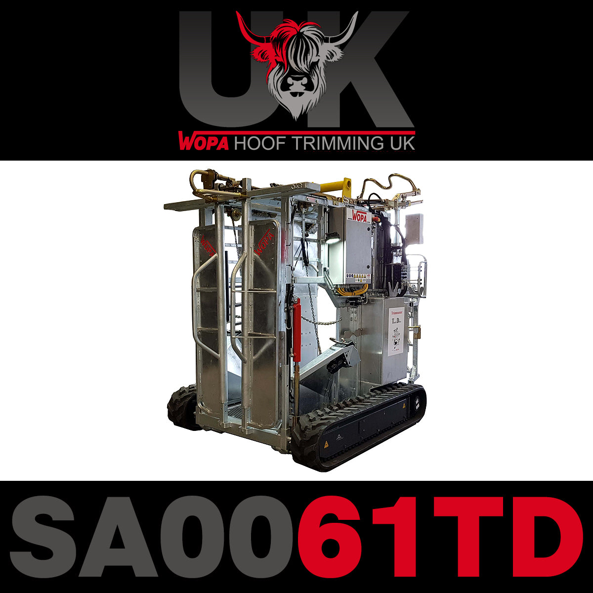 WOPA SA0061TD Mobile Cattle Hoof Treatment Box (Hydraulic)