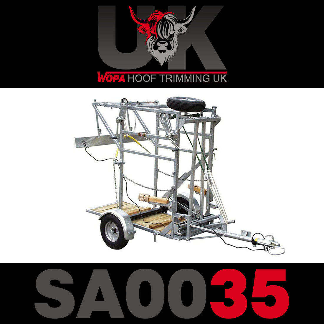 WOPA SA0035 Mobile Cattle Hoof Treatment Box (Manual)