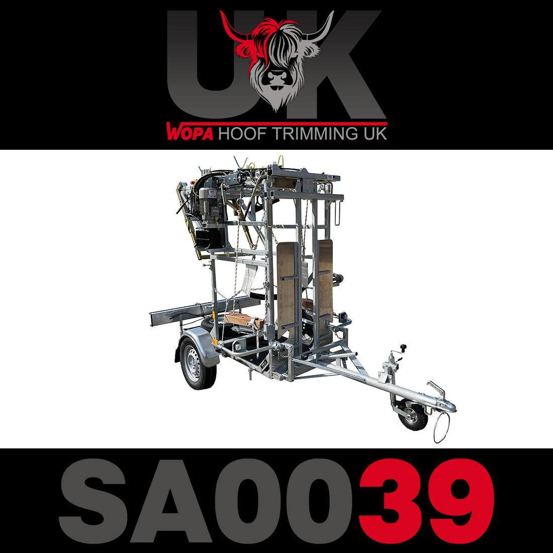 WOPA SA0039 Mobile Cattle Hoof Treatment Box (Hydraulic)