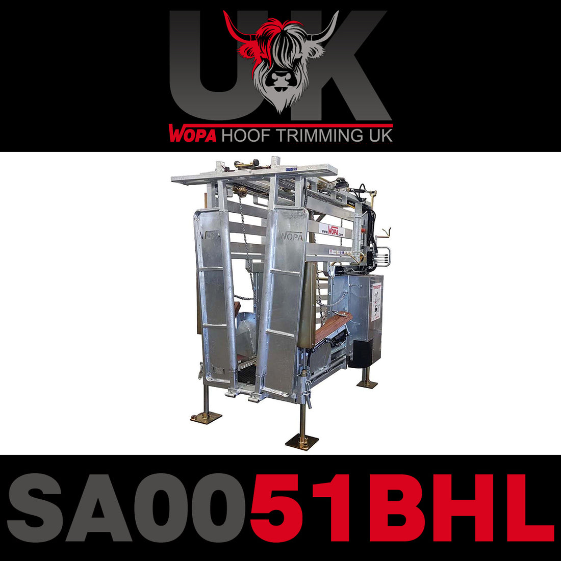 WOPA SA0051BHL Cattle Hoof Treatment Box (Hydraulic/Accumulator)