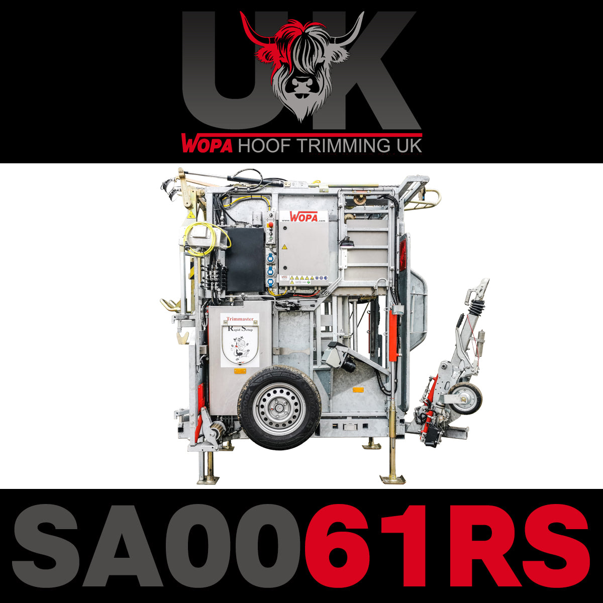 WOPA SA0061RS Mobile Cattle Hoof Treatment Box (Hydraulic)