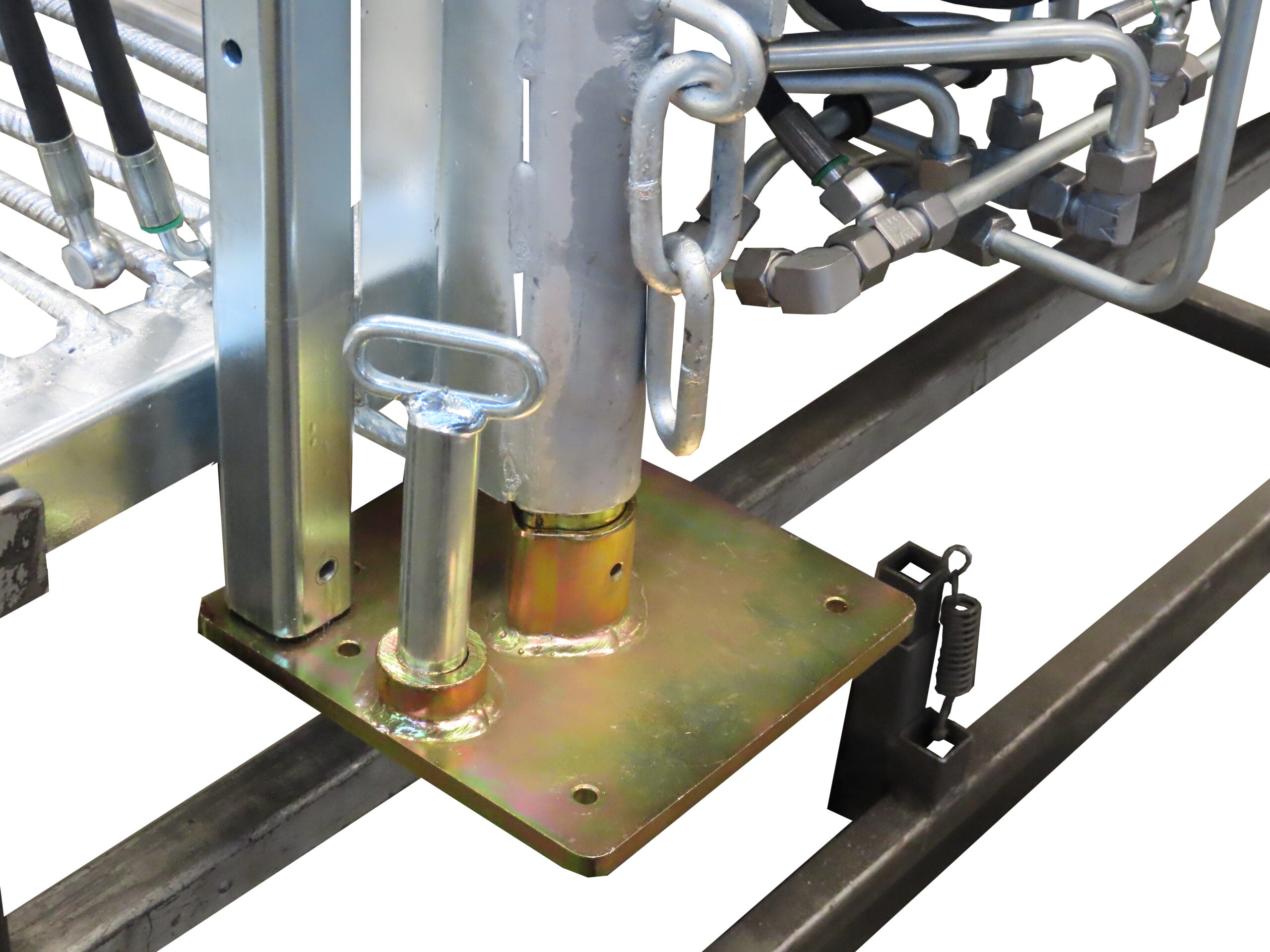 Baseplate with hole for pin set