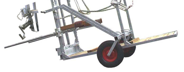 Supporting axle  + self breaking winch