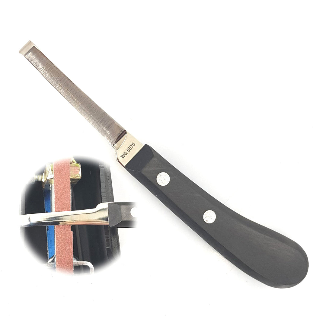 Narrow Hook Knife Black Handle (Right)